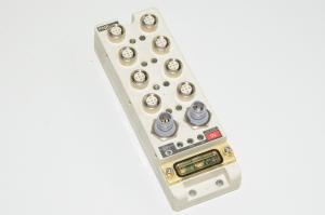 Omron DRT1-ID08CL-1 DeviceNet waterproof transistor terminal with 8x sourcing transistor outputs 24VDC 50mA and 8x sinking 24VDC inputs
